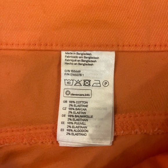 H&M Women’s Coral Cotton Shorts, size 14 - Picture 4 of 6